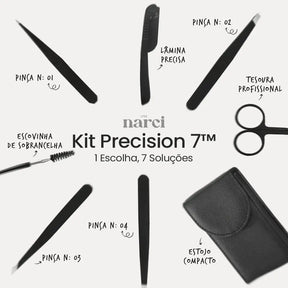 Kit de 07 Pinças Profissionais™ - Precisão em Cada Detalhe